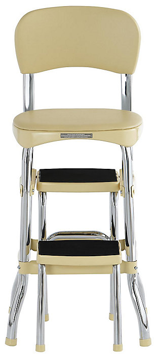 Cosco Retro Step Stool with Sliding Steps, Yellow, large
