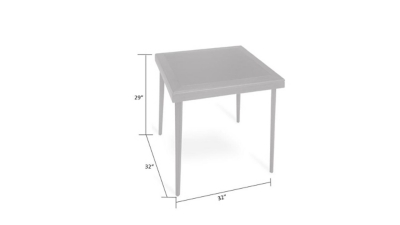 Folding 32 Square Wood Table With Vinyl Inset Ashley Furniture Homestore