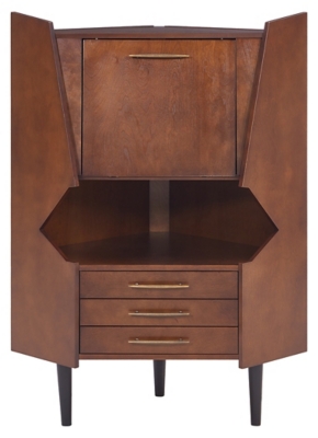 Wrought studio hester on sale corner bar cabinet