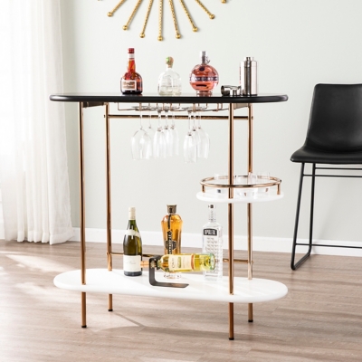 SEI Bar Table with Glassware Storage, , rollover