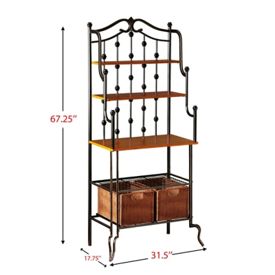 Large wrought best sale iron bakers rack