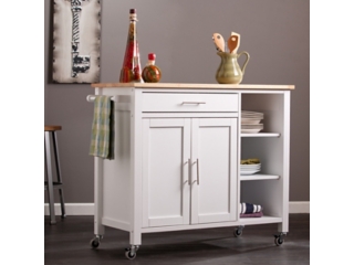 Southern Enterprises Furniture Butcher Block Kitchen Cart