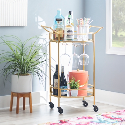 Linon Mayer Bar Cart, , large