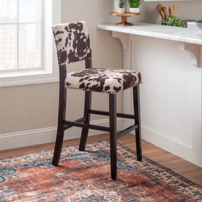 Linon Wes Bar Stool, Manhattan Brown, large