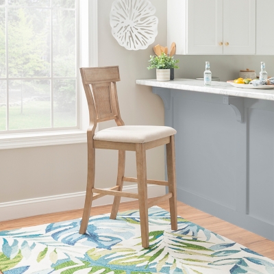 Lina Bar Stool , Gray Wash