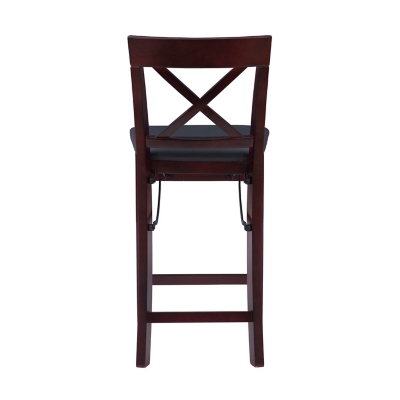Linon Shae X Back Folding Counter Stool, Merlot, large