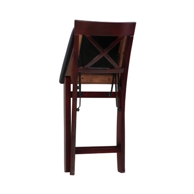 Linon Shae X Back Folding Counter Stool, Merlot, large