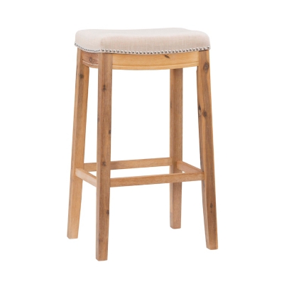 Linon Perry Bar Stool, Rustic Brown, large
