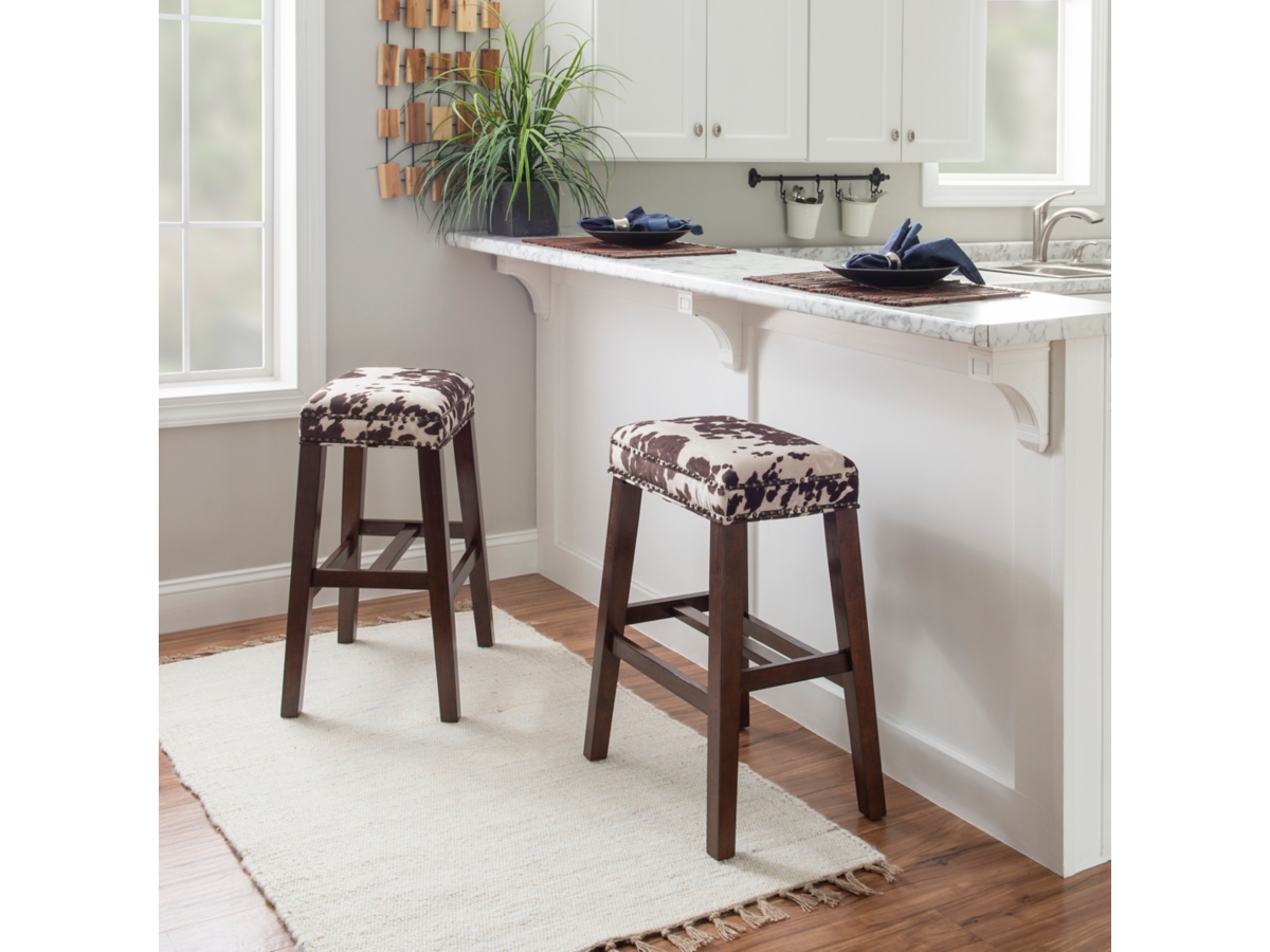Ashley Furniture Cow Print Bar Stools Counter Height Linon Walt
