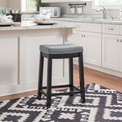 Gray backless 2024 bar stools