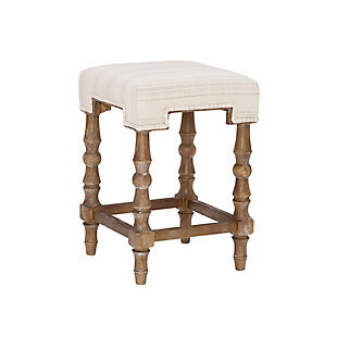 Linon Miller Backless Counter Stool, Linen/Natural, large