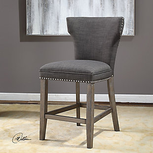 Uttermost Arnaud Charcoal Counter Stool, , rollover