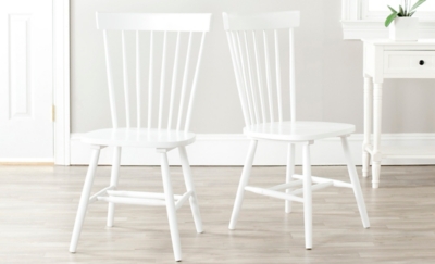 Robbin 17" Spindle Dining Chair (Set of 2), White, large