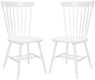 Robbin 17" Spindle Dining Chair (Set of 2), White, large