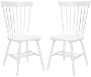 Robbin 17" Spindle Dining Chair (Set of 2), White, large