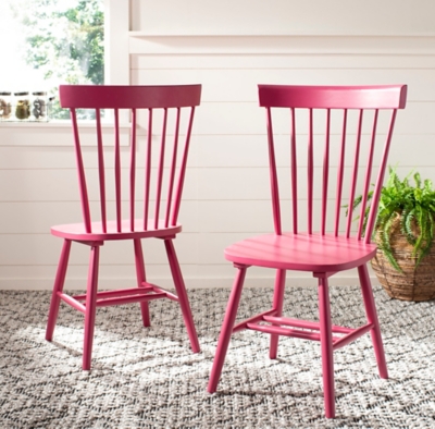 Robbin 17" Spindle Dining Chair (Set of 2), Raspberry, large