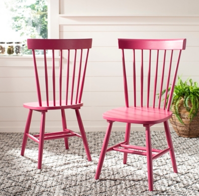 Robbin 17" Spindle Dining Chair (Set of 2), Raspberry, rollover