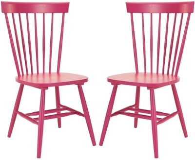 Robbin 17" Spindle Dining Chair (Set of 2), Raspberry, large