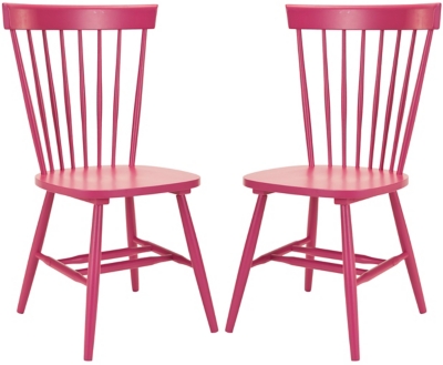 Robbin 17" Spindle Dining Chair (Set of 2), Raspberry, large