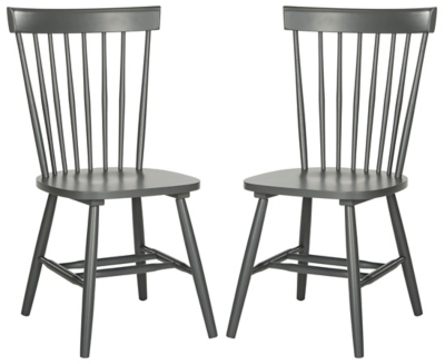 Robbin 17" Spindle Dining Chair (Set of 2), Charcoal Gray, large