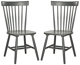 Robbin 17" Spindle Dining Chair (Set of 2), Charcoal Gray, large