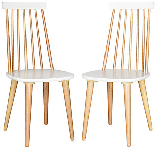 Louis 17" Spindle Side Chair (Set of 2), Natural/White, large