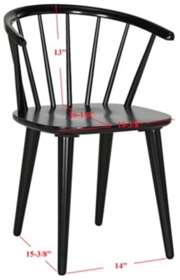 Curved best sale spindle chair