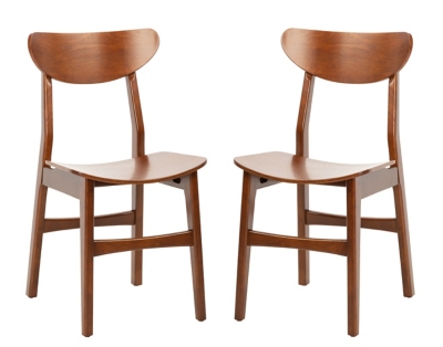 Boyle Mid Century Modern Dining Chair (Set of 2), Walnut, large