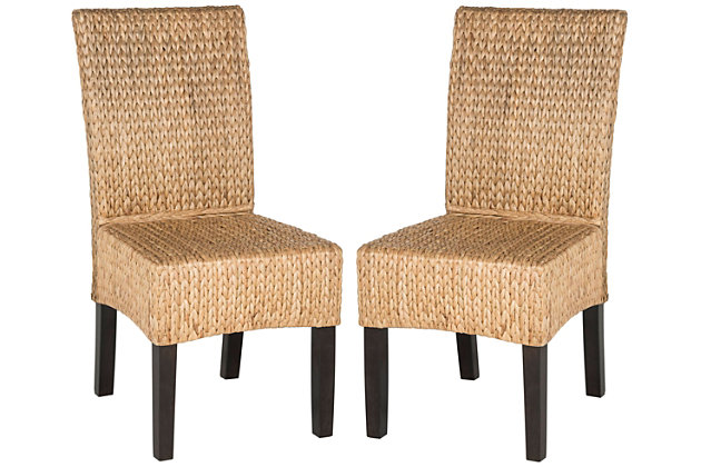 Safavieh Symphony Dining Chair Set, Water Hyacinth Dining Room Chairs