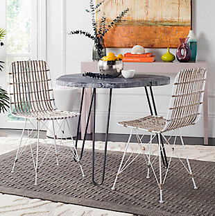 Trevi Wicker Dining Chair (Set of 2), White Wash, rollover