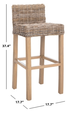 Safavieh Porto Rattan Counter Height Bar Stool | Ashley Furniture HomeStore