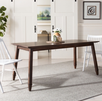 D600001123 Safavieh Carrie Dining Table, Walnut, Wood sku D600001123