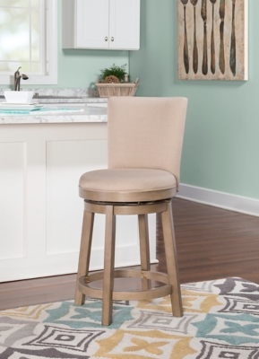 Upholstered Jordan Counter Height Bar Stool, Rustic Taupe