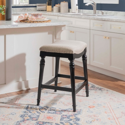 Powell Rubberwood Counter Height Bar Stool, , rollover