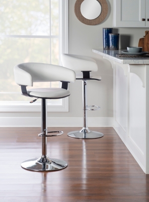 Adjustable white stool hot sale