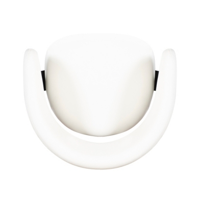 Powell Chrome Barrel Adjustable Height Bar Stool, White, large