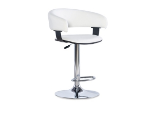 Chrome Barrel Adjustable Height Bar Stool