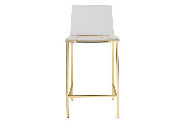 It's such a relief when a choice is so totally clear. Meet Chloe. A collection of practically shaped chairs and stools with one-piece clear acrylic seats and backs. When clean and simple is at the top of your list Chloe should be too.0.5" thick clear acrylic seat and back | Fully welded frame and footrest | Minor assembly required