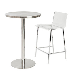 It's such a relief when a choice is so totally clear. Meet Chloe. A collection of practically shaped chairs and stools with one-piece clear acrylic seats and backs. When clean and simple is at the top of your list Chloe should be too.0.5" thick clear acrylic seat and back | Fully welded chromed steel frame and footrest | Minor assembly required