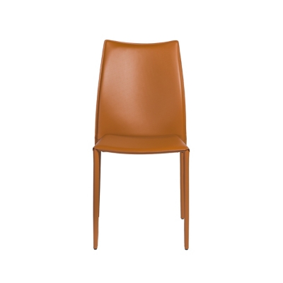 Euro Style Dalia Stacking Side Chair in Cognac (Set of 2), Cognac, large