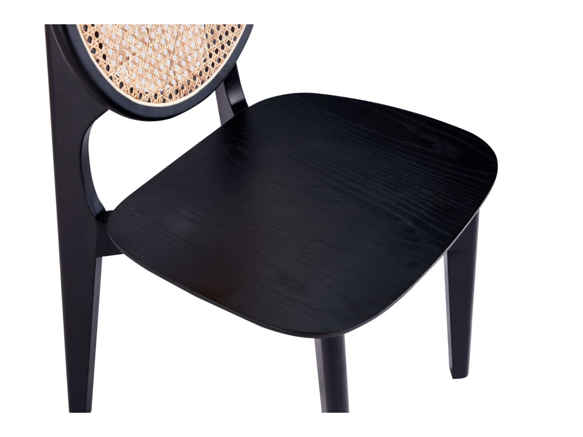 Versailles Black Cane Accent Chair Versailles Round Dining Chairs