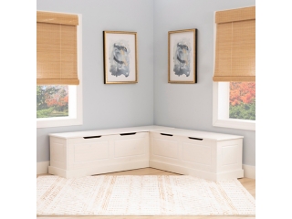 Linon 62" Landin Backless Corner Breakfast Nook
