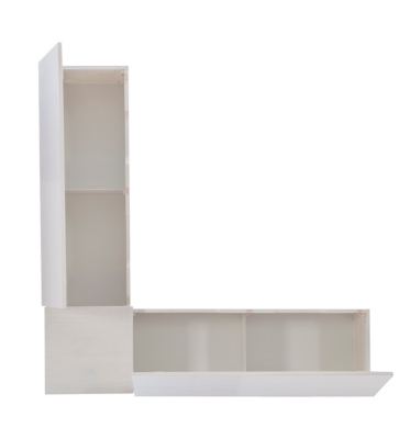 WEEKLY or MONTHLY. Norah Two-Tone Natural White Backless Corner Nook