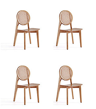 Versailles Round Dining Chair Set of 4, Natural, large