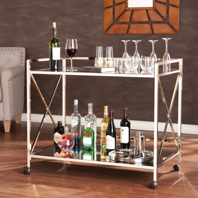 Southern Enterprises Furniture Dresden Bar Cart, Gold