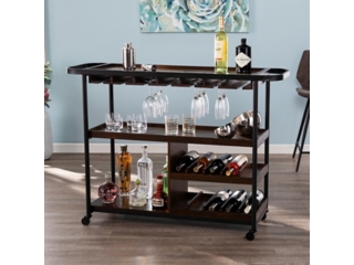 Southern Enterprises Furniture Holmgren Rolling Wine Cart