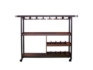 Southern Enterprises Furniture Holmgren Rolling Wine Cart