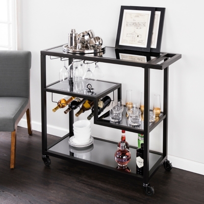 Holly & Martin Bar Cart, Black, rollover