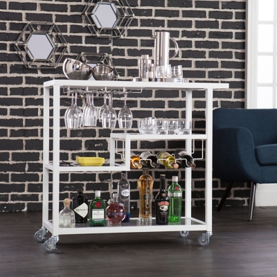 Zephs Bar Cart, White, large