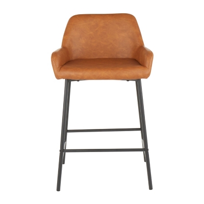 Daniella Counter Stool (Set of 2), Black/Camel, large